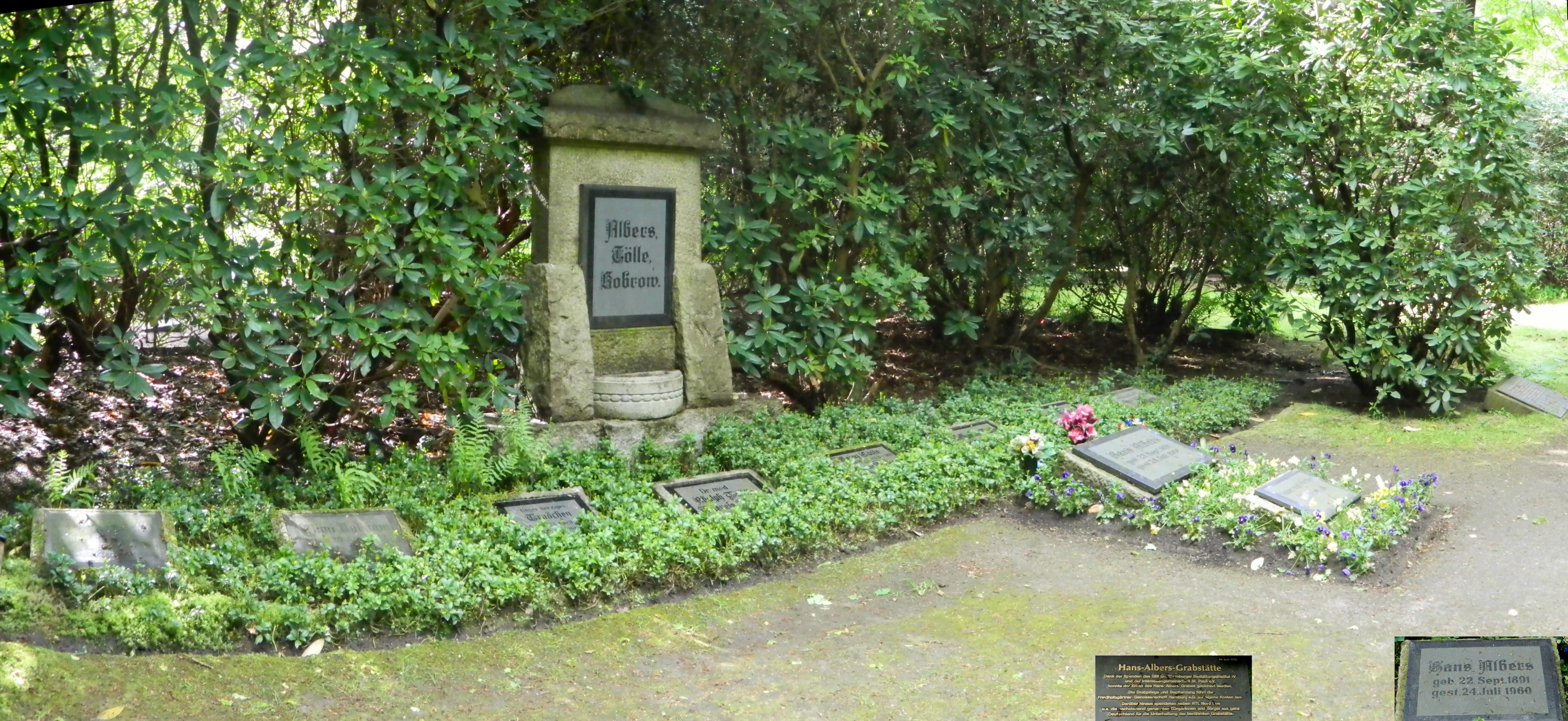 Grabstätte von Hans Albers auf dem Friedhof Ohlsdorf